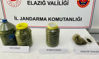 14 kilo esrar ele geçirildi