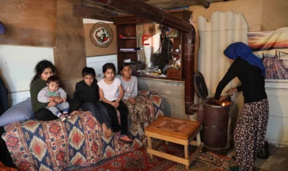 Barakada yaşama tutunmaya çalışıyor