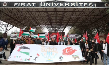 Üniversite öğrencileri Filistin için yürüdü