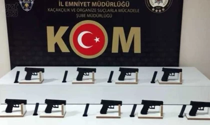 9 adet ruhsatsız tabanca ele geçirildi