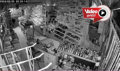 Deprem anı güvenlik kameralarında