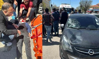 Otomobil yaya geçidinde çocuğa çarptı