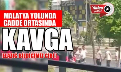 Cadde ortasında kavga ettiler