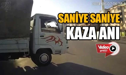 Kaza anı güvenlik kamerasına yansıdı