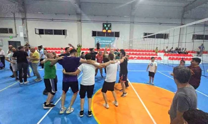 Ağın'da kurulan spor tesisinde ilk heyecan