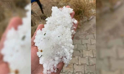 Elazığ’da dolu yağışı etkili oldu