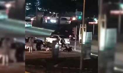 Kaza sonrası iki taraf birbirine girdi